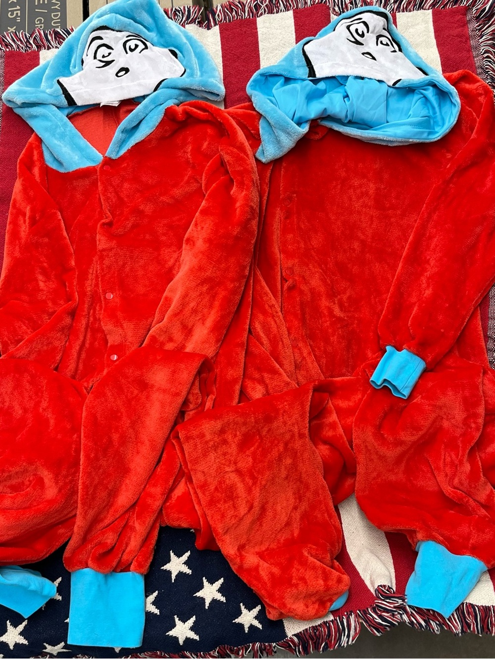 Dr Seuss Thing 1 and Thing 2 Halloween Costume Bundle Size One Size Fits Most
